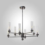 Подвесная люстра на штанге AM Group INDIGO INDIGO SP8 PEARL BLACK (220V)