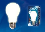 Лампочка светодиодная шар белая E27 9W 3000K Uniel LED-A60-9W/3000K/E27/FR GLH01WH