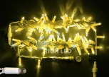 Гирлянда светодиодная желтая с мерцанием 220B, 100 LED, провод белый, IP65 RL-S10CF-220V-CW/Y Rich LED
