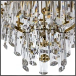 Подвесная люстра каскадная большая Rosie 3511/17 LM-16 Divinare (220V, хрусталь, на цепи)