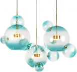 Подвесной светильник Loft It Bolle 2027-S3 Blue (LED, 220V, на проводе, шар, молекулы)