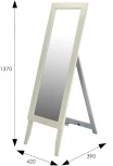 Зеркало напольное BeautyStyle 2 слоновая кость 137 см х 42 см от фабрики Mebelik
