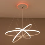 Умная подвесная люстра ярусная RGB Wi-Fi Неон Смарт CL731A090E Citilux (LED, 220V, умный дом - Алиса, Маруся, на тросе, кольцо)