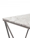 Журнальный столик Stool Group Авалон 61*61 серый мрамор сталь темный хром УТ000036334