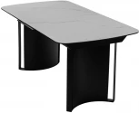 Стол RASMUS 160 TL-45 Белый мрамор, испанская керамика / черный каркас М-City