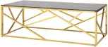 Журнальный стол Stool Group 120*60 АРТ ДЕКО стекло smoke сталь золото УТ000001967