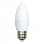 Лампочка светодиодная свеча белая E27 9W 6500K Volpe LED-C37-9W/DW/E27/FR/NR