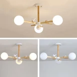 Потолочная люстра на штанге ImperiumLoft FINCH01 (220V, шарики, птички)