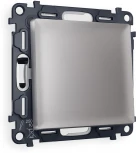 Комплект механизма Ambrella Volt 1-клавишного проходного выключателя ALFA MA501020 Сталь матовый QUANT