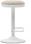 Табурет La Forma (ex Julia Grup) Zaib (Белый/ Сталь)
