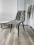 Стул CHIC-Q светло-серый #26, велюр / черный каркас 4 шт/ 1 к