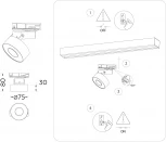 Трековый однофазный светодиодный светильник Ambrella Track System GL6861 (220V, кольцо)