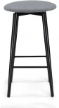 Барный стул Woodville Гангток крутящийся сильвер / черный матовый