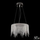 Подвесная люстра светодиодная APL LED Sicilia SH02.40.B.Ni.4000 (220V, хрусталь, на тросе)