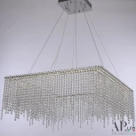 Подвесная люстра светодиодная APL LED Sicilia SH04.71.B.Ni.4000 (220V, хрусталь, на тросе)