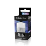 Лампочка светодиодная E27 6W 220V 620 lm 4000K холодный белый свет Voltega Ceramics 4696