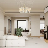 Подвесная люстра Arte Milano Florentia-8857 308857/8 Wh/Gd (220V, на цепи)