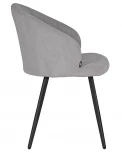 Стул обеденный DOBRIN NAOMI (ЭМАЛЬ ЧЕРНЫЙ МУАР велюр Catania Smoke)