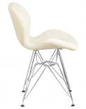 Стул обеденный BUTTERFLY CHROME (ножки хром, цвет кремовый)
