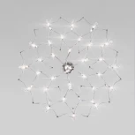 Подвесной светодиодный светильник с хрусталем и регулировкой цветовой температуры Bogate's Tense 443/1 хром (220V, подвески, пульт управления, на тросе)