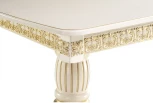 Деревянный стол Woodville Морнит 180(240)х100 слоновая кость / золото 515969