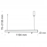 Подвесной линейный светильник светодиодный Maytoni Puntero P068PL-L27W4K (220V, на тросе)