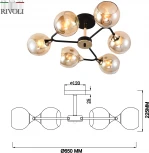 Потолочная люстра на штанге Rivoli Alison 3138-306 (220V, шарики, молекулы)