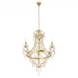 Подвесная люстра со стеклянными подвесками в форме подсвечника Loft It Foil 10430/6 (220V, на цепи, подсвечник, свеча)