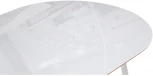 Стеклянный стол Notta Абилин 100(140)х76 ультра белое стекло / дуб вотан / белый матовый 516545