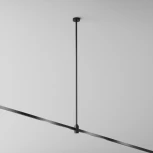 Крепление потолочное Long одинарное 700мм Flarity черный Maytoni Accessories for tracks Flarity TRA159С-S1-B (24V)