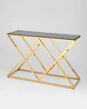 Консоль Stool Group ИНСИГНИЯ 120*40 золото стекло smoke УТ000001499