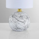 Настольная лампа Lumion Vilana 8166/1T белый, керамика/текстиль E14 1*40W 220V (выключатель, круглые)