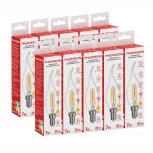 Лампочка светодиодная филаментная прозрачная свеча на ветру E14 7W Thomson Tail Candle TH-B2075