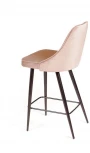 Стул полубарный Oliver, бархат бежевый 5/ чёрный конус Top Concept OLIVER 75279