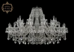 Подвесная большая люстра Art Classic 11.25 11.25.20+10.460.Cr.Sp (220V, хрусталь, на цепи, подсвечник, свеча)
