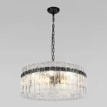 Подвесная люстра Loft It Nevada 10297/600 Pearl black (220V, хрусталь, на цепи, круглые)