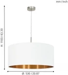 Подвесной светильник Eglo Pasteri 95045