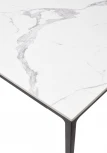 Стол NOTO 180 SINTERED STONE GLOSS STATUARIO WHITE / BLACK