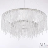 Подвесная люстра светодиодная APL LED Sicilia SH02.93.2D.B.Ni.4000 (220V, хрусталь, на тросе)