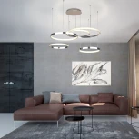 Подвесной светильник Eurosvet Posh 90175/5 (регулировка яркости, LED, 220V, пульт управления, на тросе, кольцо)