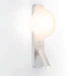 Настенный светильник для чтения со спотом Odeon Light Albergo 7049/5WL металл/акрил белый IP20 LED 1*5W (220V, выключатель)