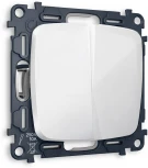 Выключатель двухклавишный (белый глянец) Ambrella Volt QUANT MO103010