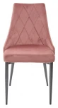 Обеденный стул M-City NEPAL BLUVEL-52 PINK/ серый каркас, велюр