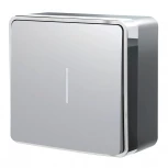 Выключатель одноклавишный с подсветкой Gallant (серебряный) Werkel W5010106 (a052766)