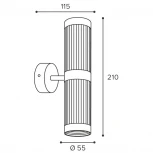 Настенный светильник Wolta WSL-GU10/W19G под лампу GU10 Графит LUXOR