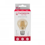 Лампочка светодиодная филаментная прозрачная груша E27 9W Thomson A60 TH-B2111