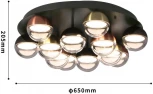 Потолочная люстра Favourite Luna 4371-12C (LED, 220V, шар, круглые)