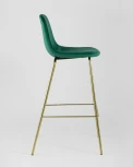 Стул барный Stool Group Валенсия велюр зеленый золотые ножки УТ000004434