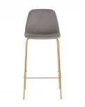 Стул барный Stool Group Валенсия SN велюр серый золотые ножки УТ000036445