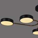 Потолочная люстра на штанге светодиодная Reluce 03325-0.3-06 BK+COPPER (220V)